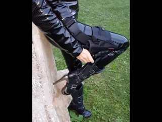 video by girls in leather pants and leggings